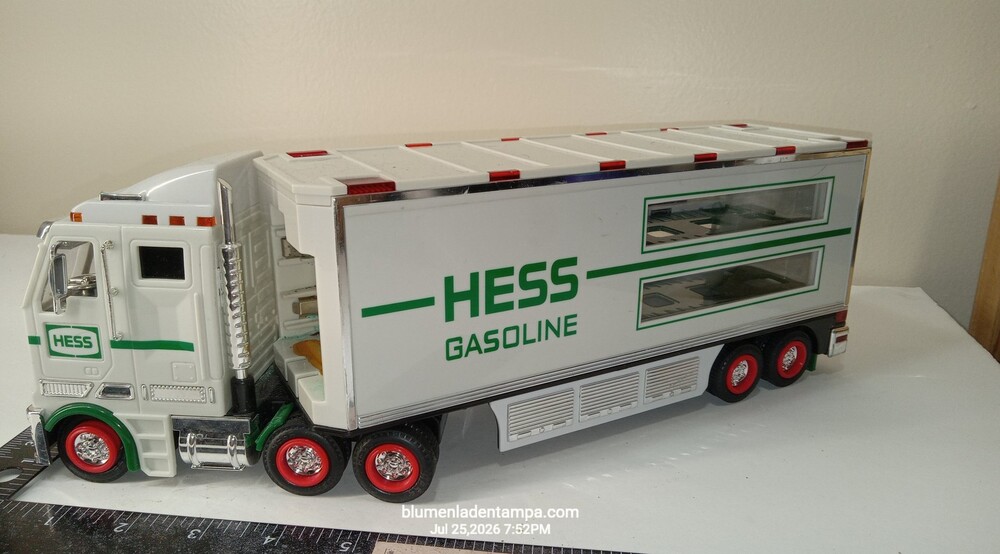 2003 Hess Toy Truck and Racing Cars Trailer Only Corrosion Issues